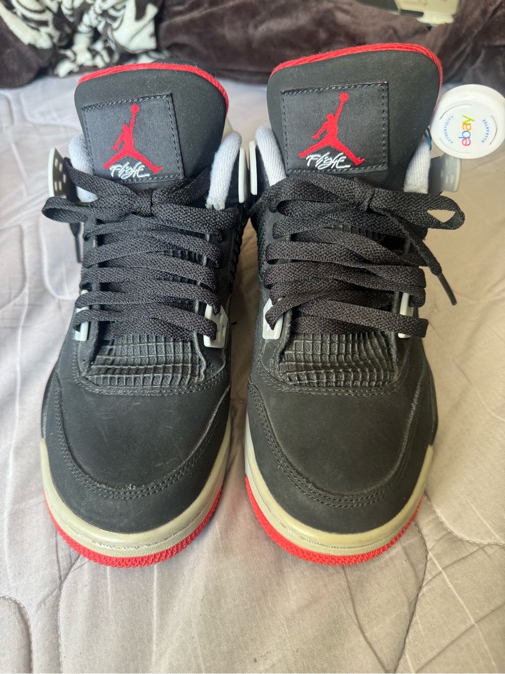 Jordan 4 Bred GS 2019 Black and Red Retro Sneakers